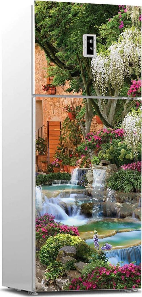 Buzdolabı Sticker Kaplama Dolap Kaplama Etiketi Antik Şelale