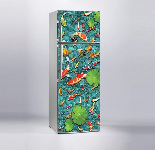 Buzdolabı Sticker Kaplama Dolap Kaplama Etiketi Balıklar