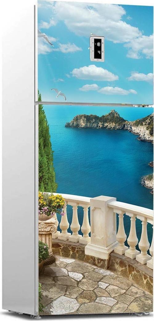 Buzdolabı Sticker Kaplama Dolap Kaplama Etiketi Balkon Deniz