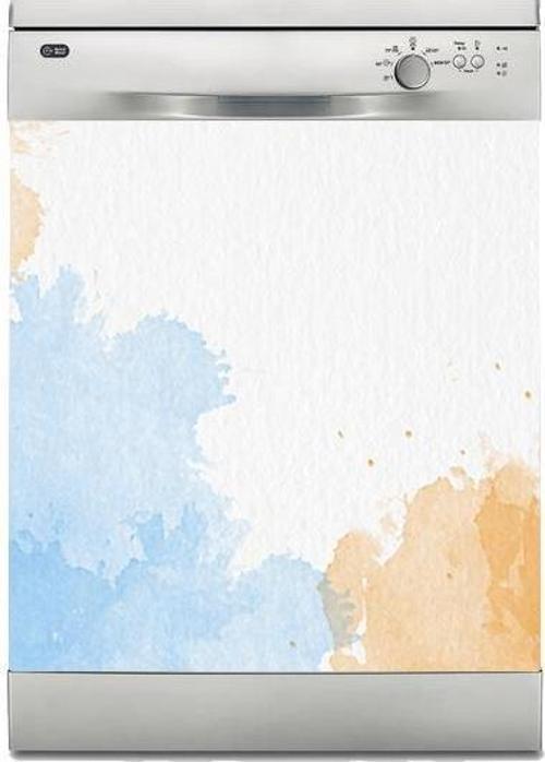 Bulaşık Makinesi Sticker Kaplama Beyaz Eşya Kaplama Suluboya Bulut