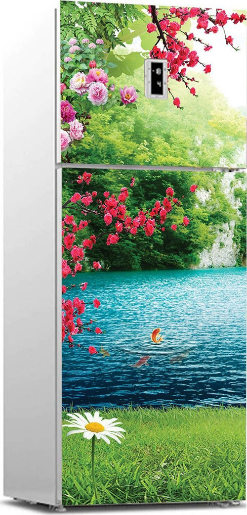 Buzdolabı Sticker Kaplama Dolap Kaplama Etiketi Şelale Çiçek