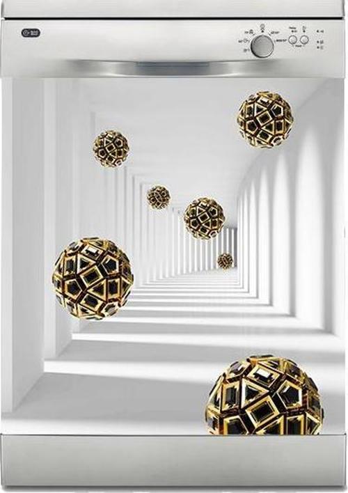 Bulaşık Makinesi Sticker Kaplama Beyaz Eşya Kaplama 3D Sanat