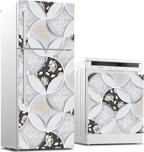 Buzdolabı ve Bulaşık Makinası Beyaz Eşya Sticker Kaplama Duvar Karo