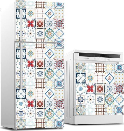 Buzdolabı ve Bulaşık Makinası Beyaz Eşya Sticker Kaplama Fayans Desen