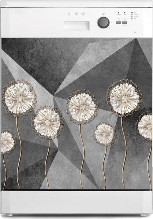 Bulaşık Makinesi Sticker Kaplama Beyaz Eşya Kaplama Üçgen Karahindiba