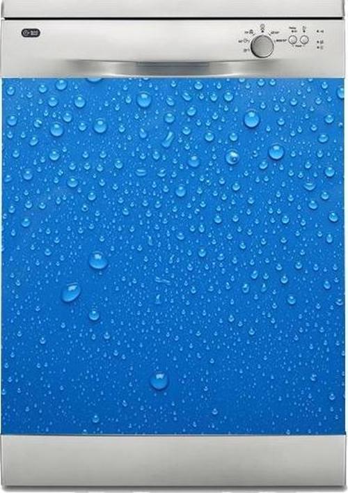 Bulaşık Makinesi Sticker Kaplama Beyaz Eşya Kaplama Mavi Su Damlaları