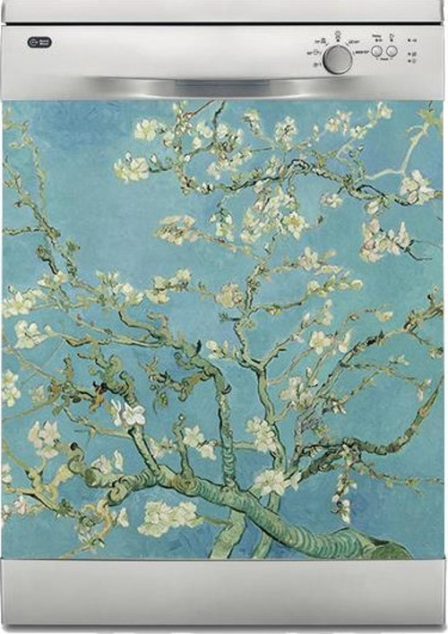Bulaşık Makinesi Sticker Kaplama Beyaz Eşya Kaplama Almond Blossoms