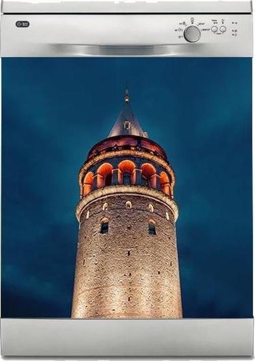Bulaşık Makinesi Sticker Kaplama Beyaz Eşya Kaplama Galata Kulesi