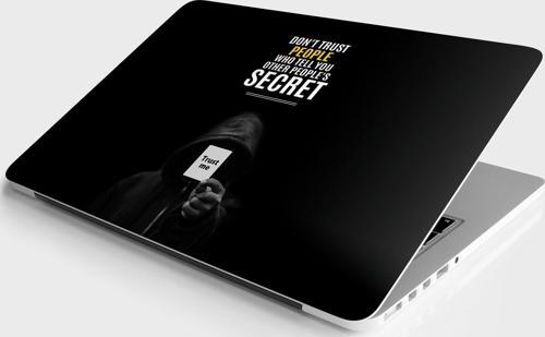 Laptop Sticker Bilgisayar Notebook Pc Kaplama Etiketi Trust Me