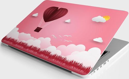 Laptop Sticker Bilgisayar Notebook Pc Kaplama Etiketi Uçan Kalp
