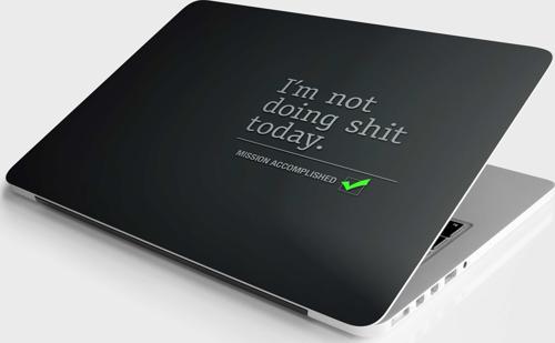 Laptop Sticker Bilgisayar Notebook Pc Kaplama Etiketi Görev Tamam