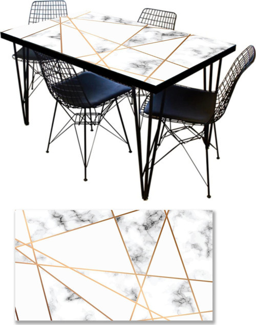 Masa Kaplama Folyosu Mobilya Masa Kaplama Folyoları Geometrik Mermer