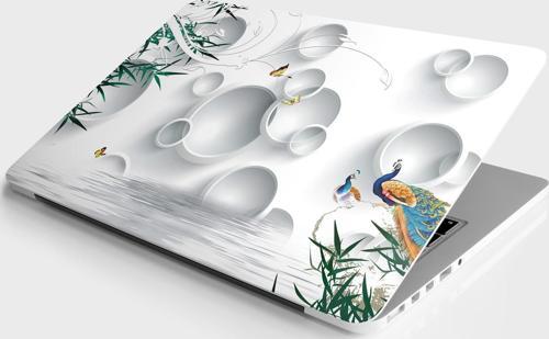 Laptop Sticker Bilgisayar Notebook Pc Kaplama Etiketi Yuvarlak Kelebek