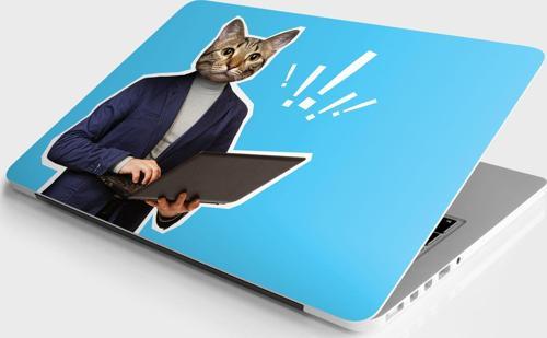 Laptop Sticker Bilgisayar Notebook Pc Kaplama Etiketi Kedi Yüzü Adam