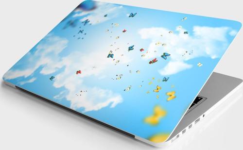Laptop Sticker Bilgisayar Notebook Pc Kaplama Etiketi Kelebek Papatya