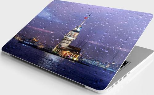 Laptop Sticker Bilgisayar Notebook Pc Kaplama Etiketi Kız Kulesi Yağmur