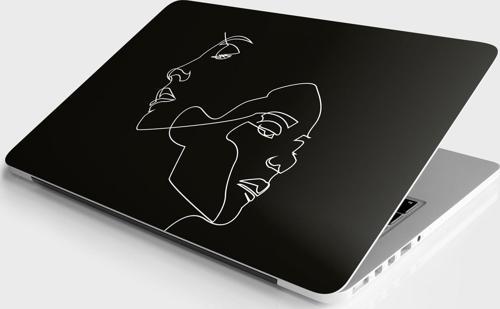 Laptop Sticker Bilgisayar Notebook Pc Kaplama Etiketi Minimalist Yüz