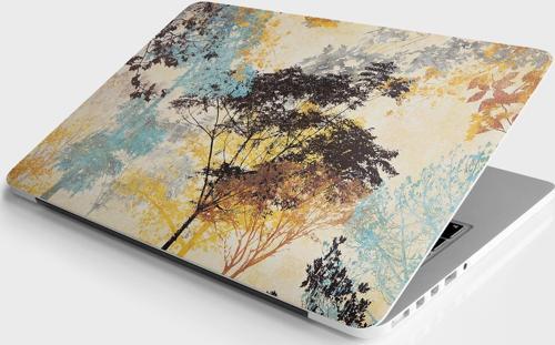 Laptop Sticker Bilgisayar Notebook Pc Kaplama Etiketi 3D Absract Ağaç Desen