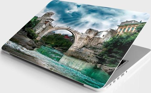 Laptop Sticker Bilgisayar Notebook Pc Kaplama Etiketi Mostar Köprüsü