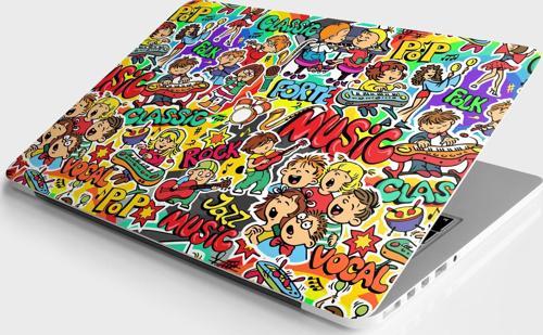 Laptop Sticker Bilgisayar Notebook Pc Kaplama Etiketi Music Bomb