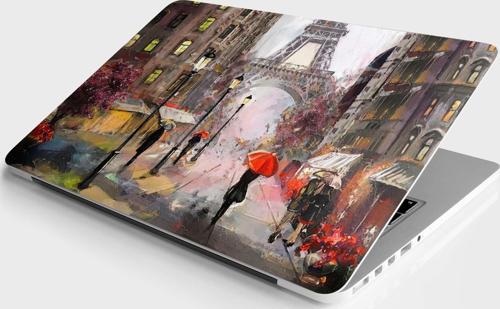 Laptop Sticker Bilgisayar Notebook Pc Kaplama Etiketi Paris Sokak Yağlıboya