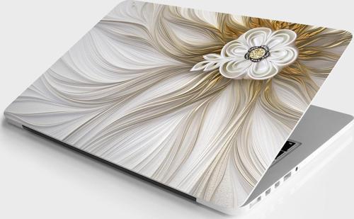 Laptop Sticker Bilgisayar Notebook Pc Kaplama Etiketi 3D Fantastik Çiçek
