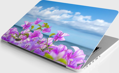 Laptop Sticker Bilgisayar Notebook Pc Kaplama Etiketi Pembe Çiçek
