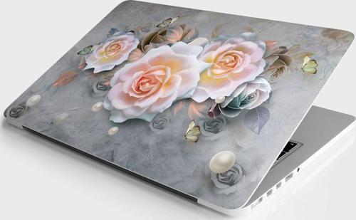 Laptop Sticker Bilgisayar Notebook Pc Kaplama Etiketi 3D Gül