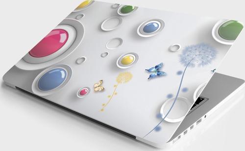 Laptop Sticker Bilgisayar Notebook Pc Kaplama Etiketi 3D Yuvarlaklar