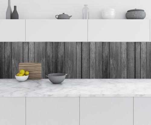 Mutfak Tezgah Arası Folyo Fayans Kaplama Folyosu Ahşap Doku Siyah 60x400 CM