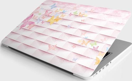 Laptop Sticker Bilgisayar Notebook Pc Kaplama Etiketi Renkli Kelebek