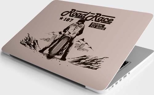 Laptop Sticker Bilgisayar Notebook Pc Kaplama Etiketi Road Race