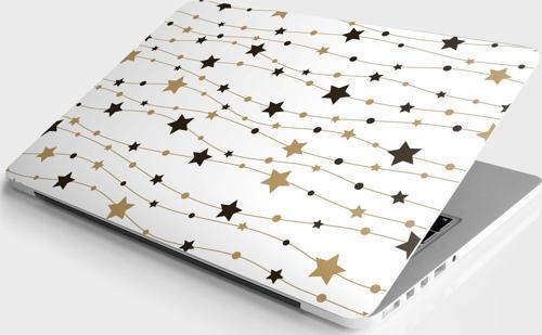 Laptop Sticker Bilgisayar Notebook Pc Kaplama Etiketi Altın Yıldızlar