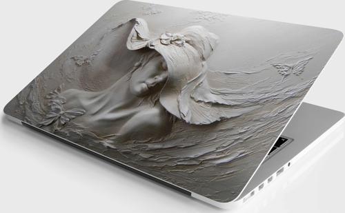 Laptop Sticker Bilgisayar Notebook Pc Kaplama Etiketi Şapkalı Kadın
