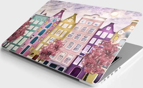 Laptop Sticker Bilgisayar Notebook Pc Kaplama Etiketi Amsterdam Yağlıboya Renkli