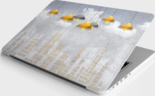 Laptop Sticker Bilgisayar Notebook Pc Kaplama Etiketi Şehir Silüet