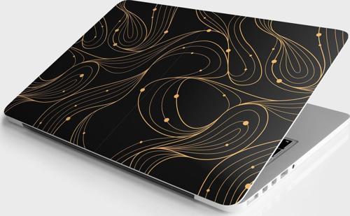 Laptop Sticker Bilgisayar Notebook Pc Kaplama Etiketi Siyah Çizgiler
