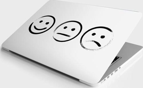 Laptop Sticker Bilgisayar Notebook Pc Kaplama Etiketi Smile Emoticon