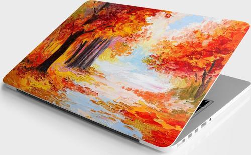 Laptop Sticker Bilgisayar Notebook Pc Kaplama Etiketi Sonbahar Yağlıboya