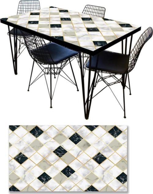 Masa Kaplama Folyosu Mobilya Masa Kaplama Folyoları Çapraz Mermer