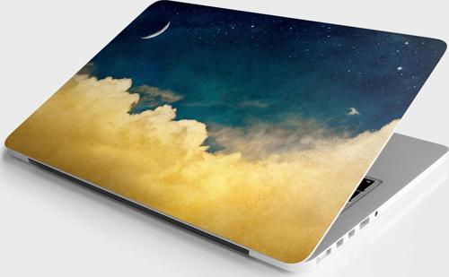 Laptop Sticker Bilgisayar Notebook Pc Kaplama Etiketi Suluboya Ay