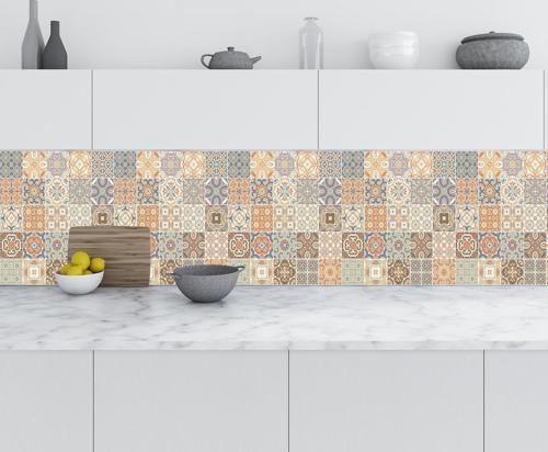 Mutfak Tezgah Arası Folyo Fayans Kaplama Folyosu Fayans Karolar 60x200 CM