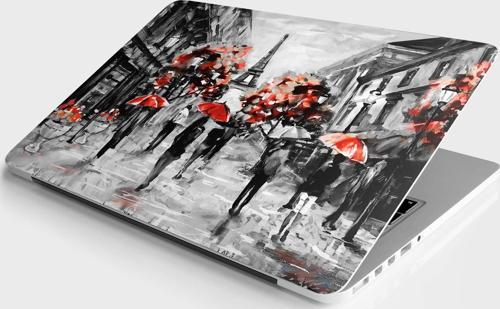 Laptop Sticker Bilgisayar Notebook Pc Kaplama Etiketi Eyfel Yağlıboya