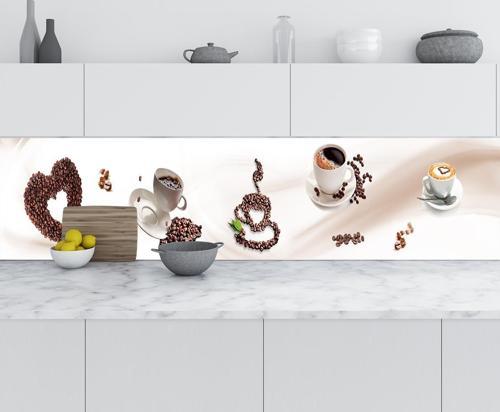 Mutfak Tezgah Arası Folyo Fayans Kaplama Folyosu Kahve Mutfak 60x300 CM