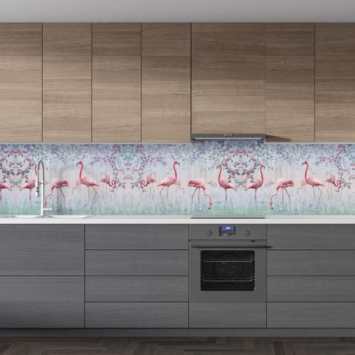 Mutfak Tezgah Arası Folyo Fayans Kaplama Folyosu Flamingo 60 x 200