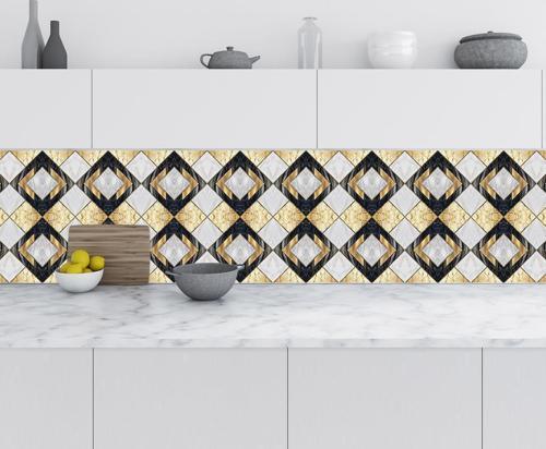 Mutfak Tezgah Arası Folyo Fayans Kaplama Folyosu Art Deco 60x500 CM