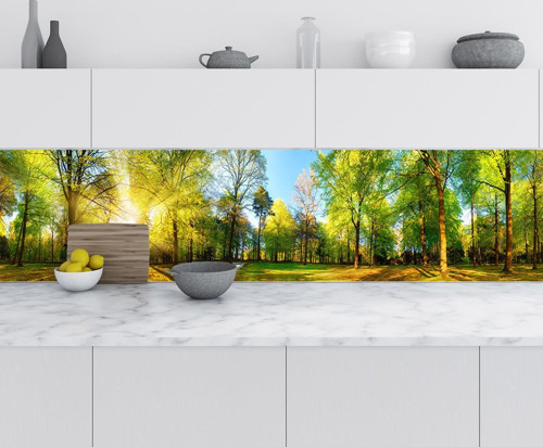 Mutfak Tezgah Arası Folyo Fayans Kaplama Folyosu Bahar Manzarası 60x100 CM