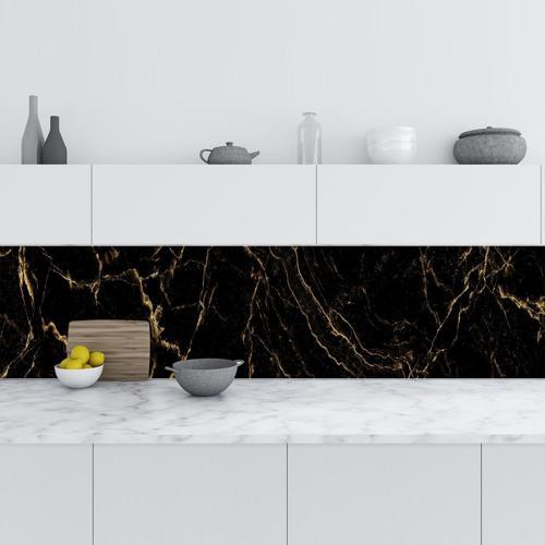 Mutfak Tezgah Arası Folyo Fayans Kaplama Folyosu Gold Russia 60x300 CM