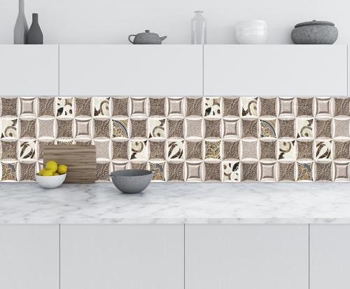 Mutfak Tezgah Arası Folyo Fayans Kaplama Folyosu Seramik Rustik Design 60x200 CM