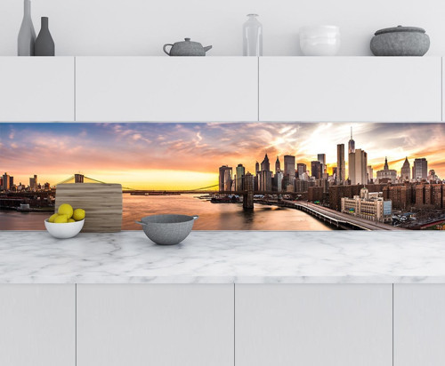 Mutfak Tezgah Arası Folyo Fayans Kaplama Folyosu Brooklyn Köprüsü 60x400 CM